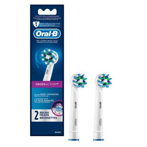 Oral-B | EB50-2 Cross Action | Toothbrush replacement | Heads | For adults | Number of brush heads included 2 | Number of teeth